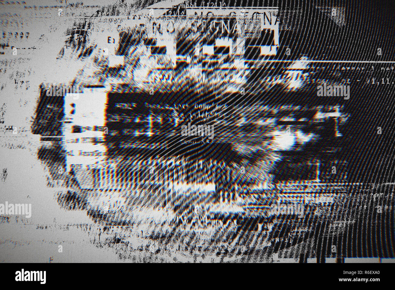 Gradient background with glitch effect, universal pattern Stock Photo