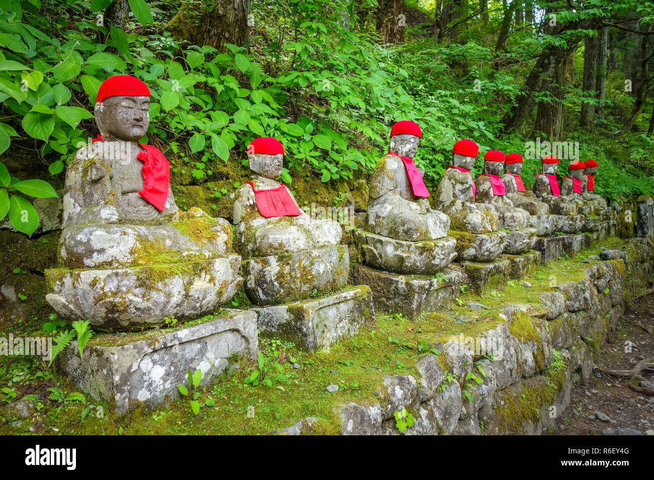 Narabi Jizo statues, Nikko, Japan Stock Photo Alamy