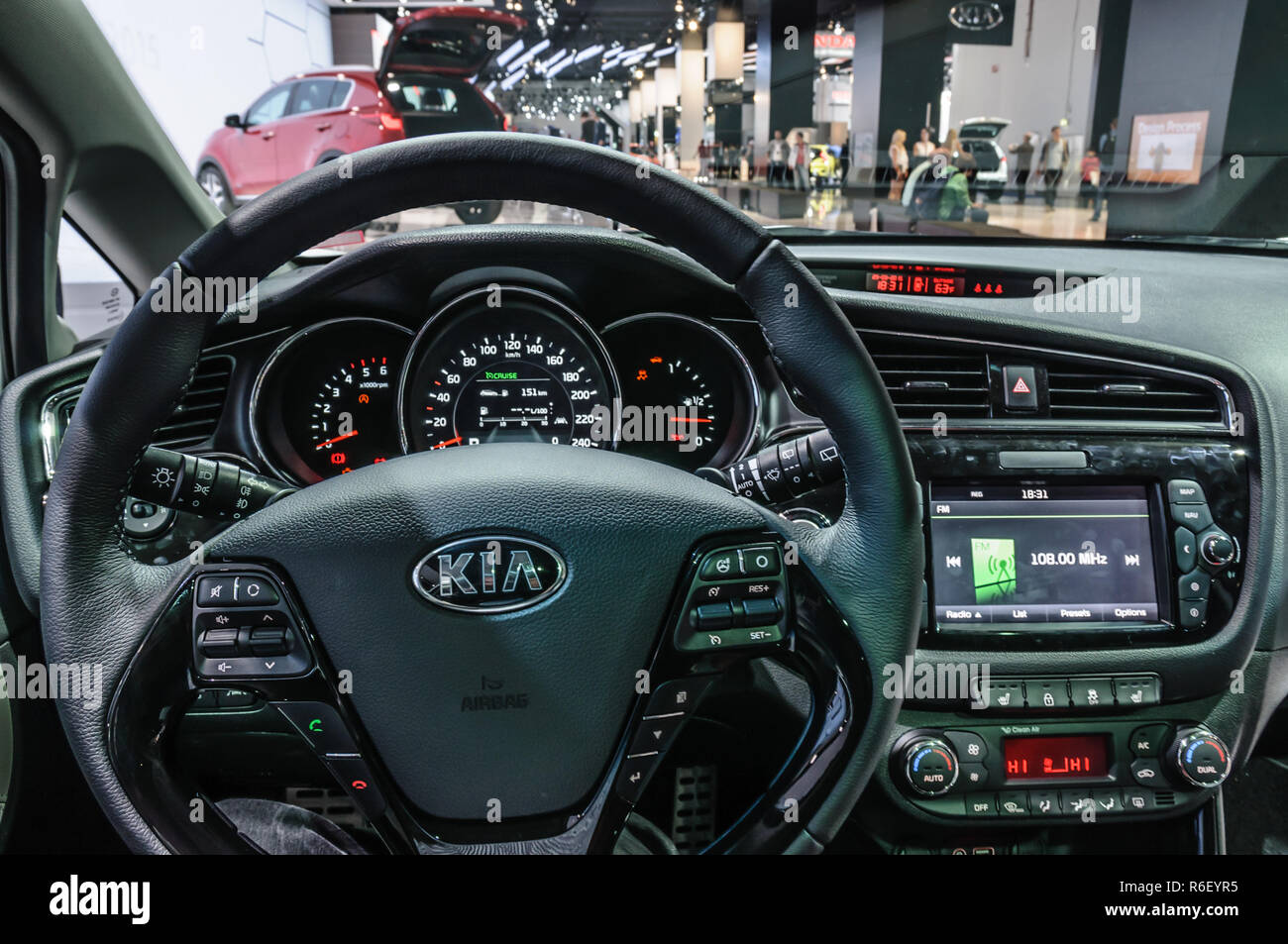 FRANKFURT - SEPT 2015: Kia ceed sw GT presented at IAA International Motor Show on September 20, 2015 in Frankfurt, Germany Stock Photo
