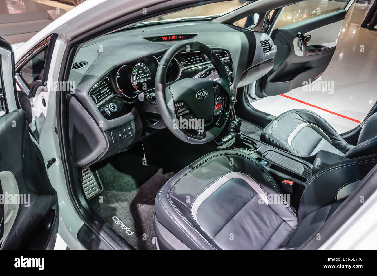 FRANKFURT - SEPT 2015: Kia ceed sw GT presented at IAA International Motor Show on September 20, 2015 in Frankfurt, Germany Stock Photo