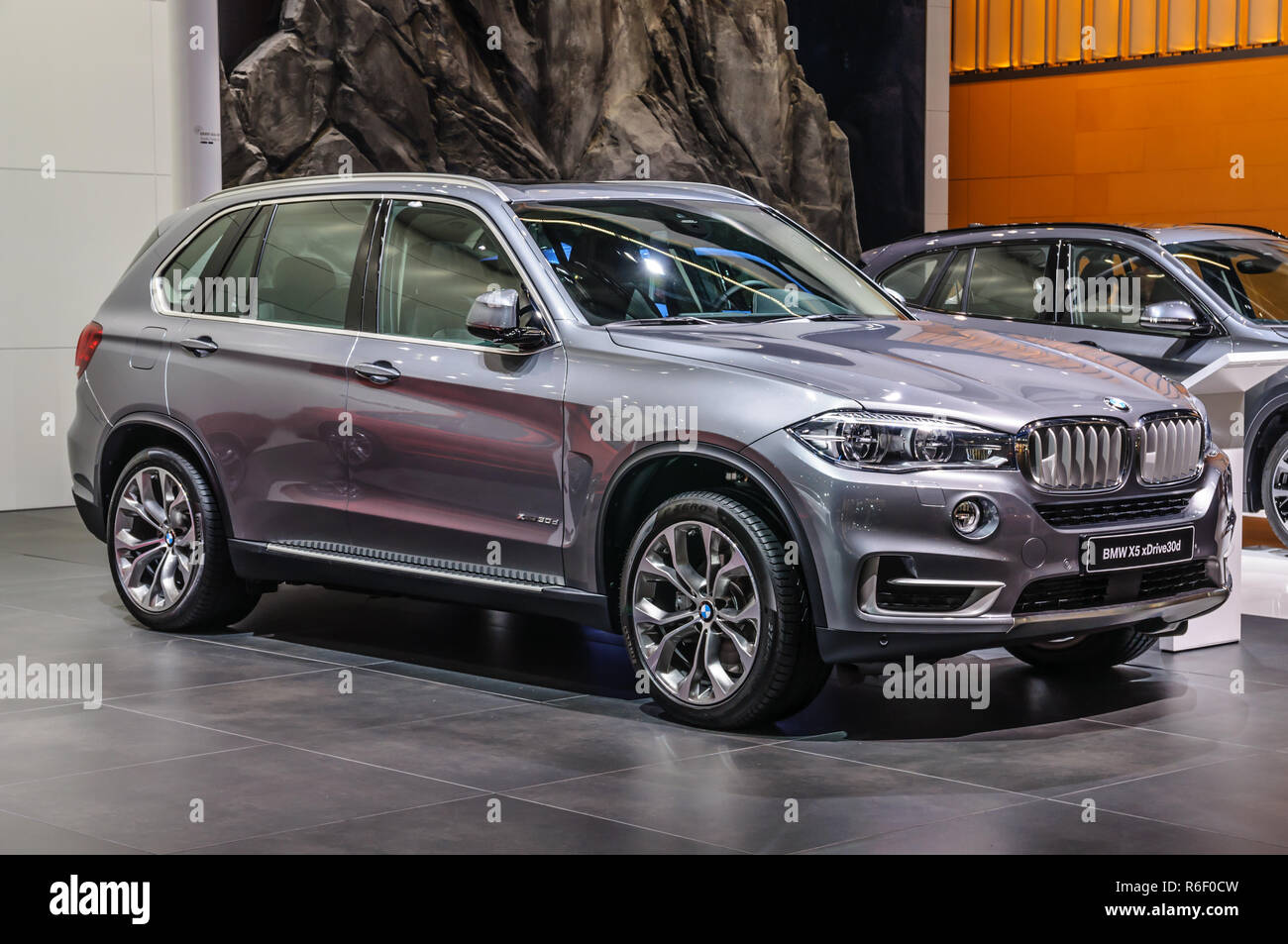 FRANKFURT - SEPT 2015: BMW X5 xDrive30d presented at IAA International Motor Show on September 20, 2015 in Frankfurt, Germany Stock Photo