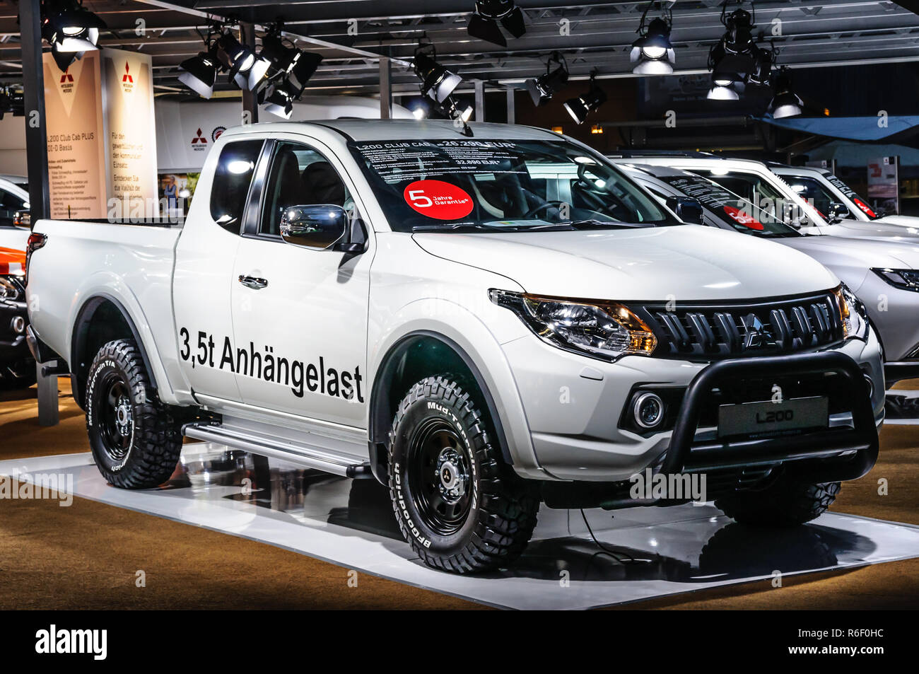 FRANKFURT - SEPT 2015: Mitsubishi L200 presented at IAA International Motor Show on September 20, 2015 in Frankfurt, Germany Stock Photo