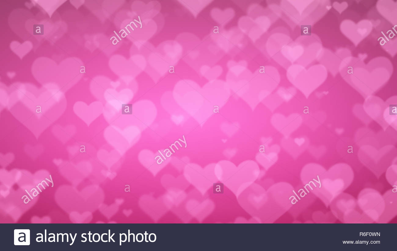 Soft Pink Background With Hearts Valentines Day Concept Stock