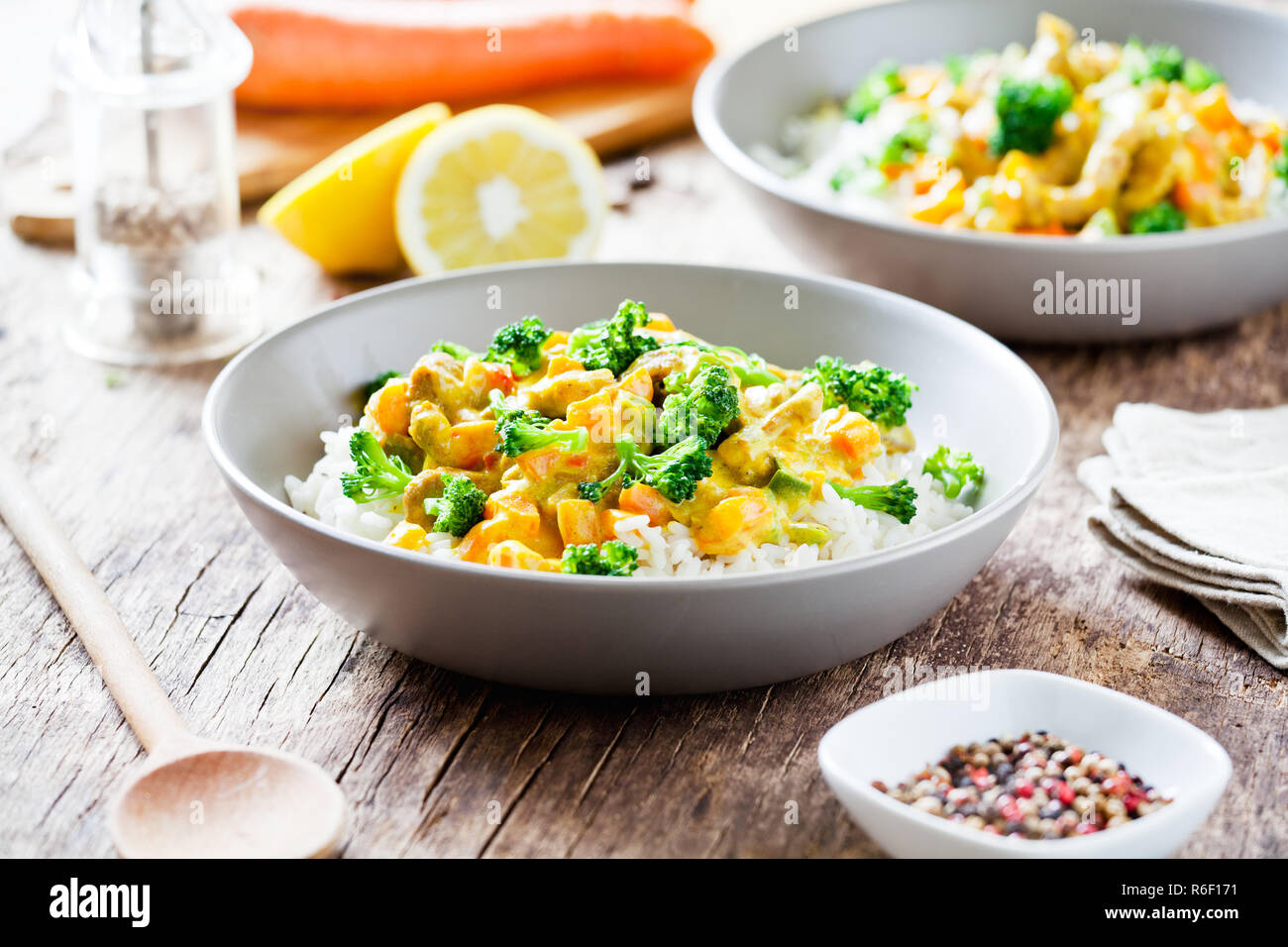 Pork And Vegetables Stir Fry Stock Photo - Alamy