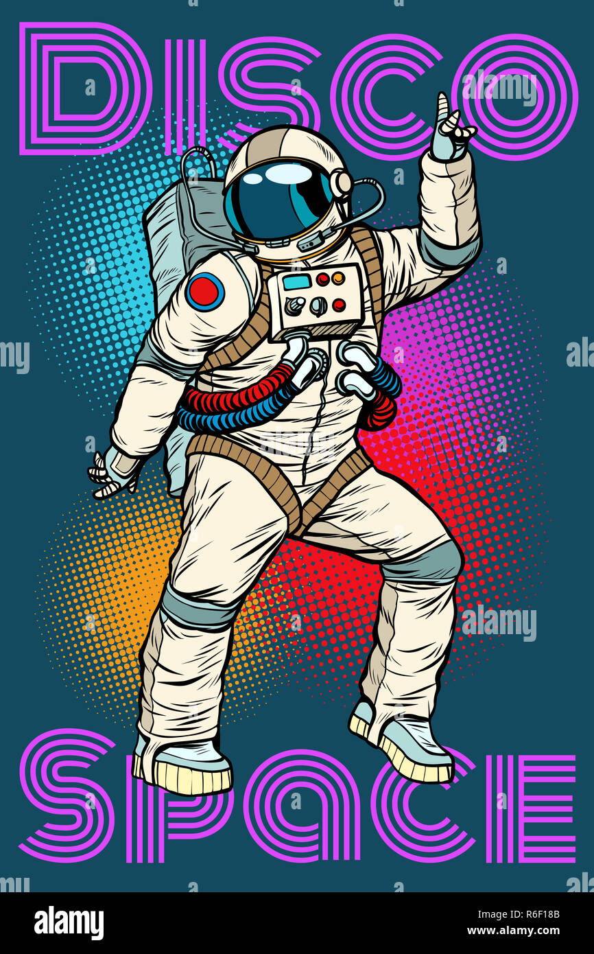 Astronaut dancing disco funny Stock Photo - Alamy