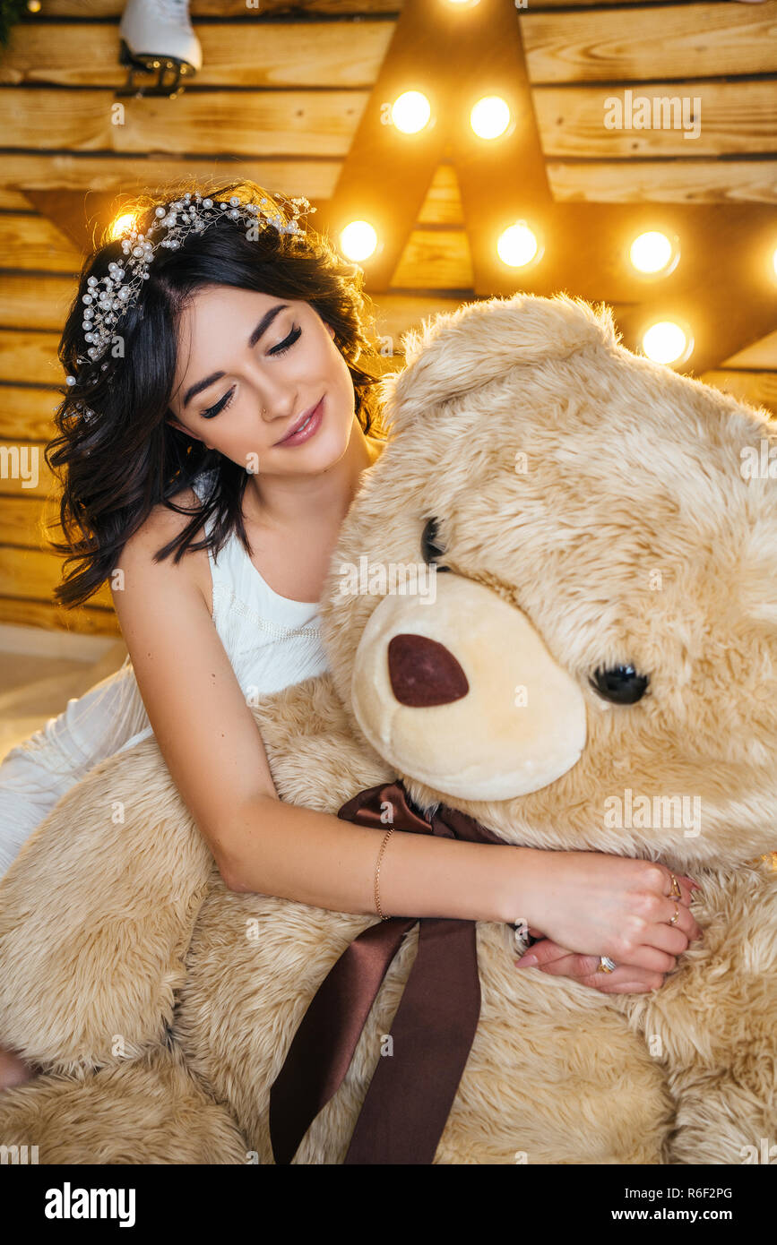 girl with a teddy