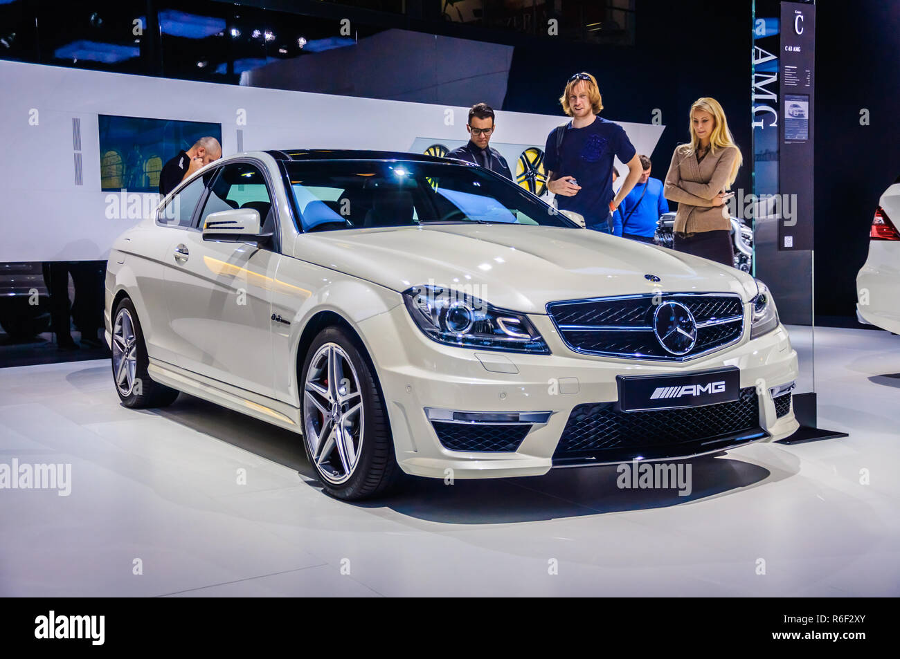 Moscow Russia Aug 12 Mercedes Benz C Class Amg Coupe W4 S4 S4 Presented As World Premiere At The 16th Mias Moscow International Automobil Stock Photo Alamy