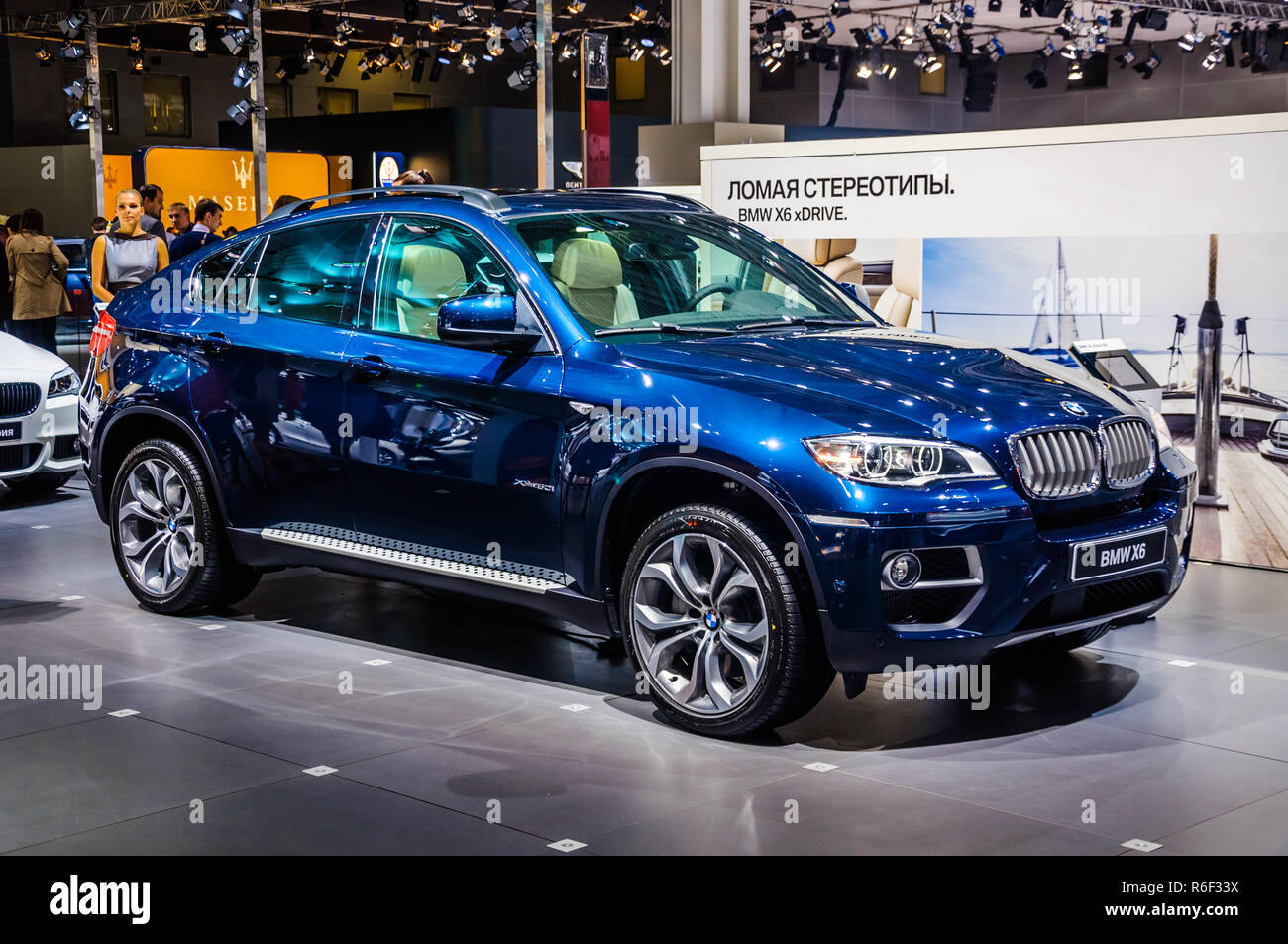 MOSCOW, RUSSIA - AUG 2012: BMW X6 E71 presented as world premiere at the  16th MIAS (Moscow International Automobile Salon) on August 30, 2012 in  Mosco Stock Photo - Alamy