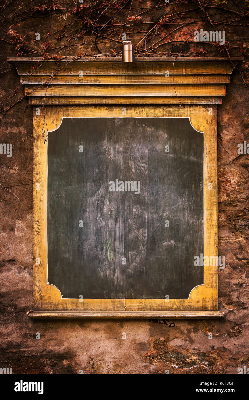 blackboard for announcement in grunch Stock Photo Alamy