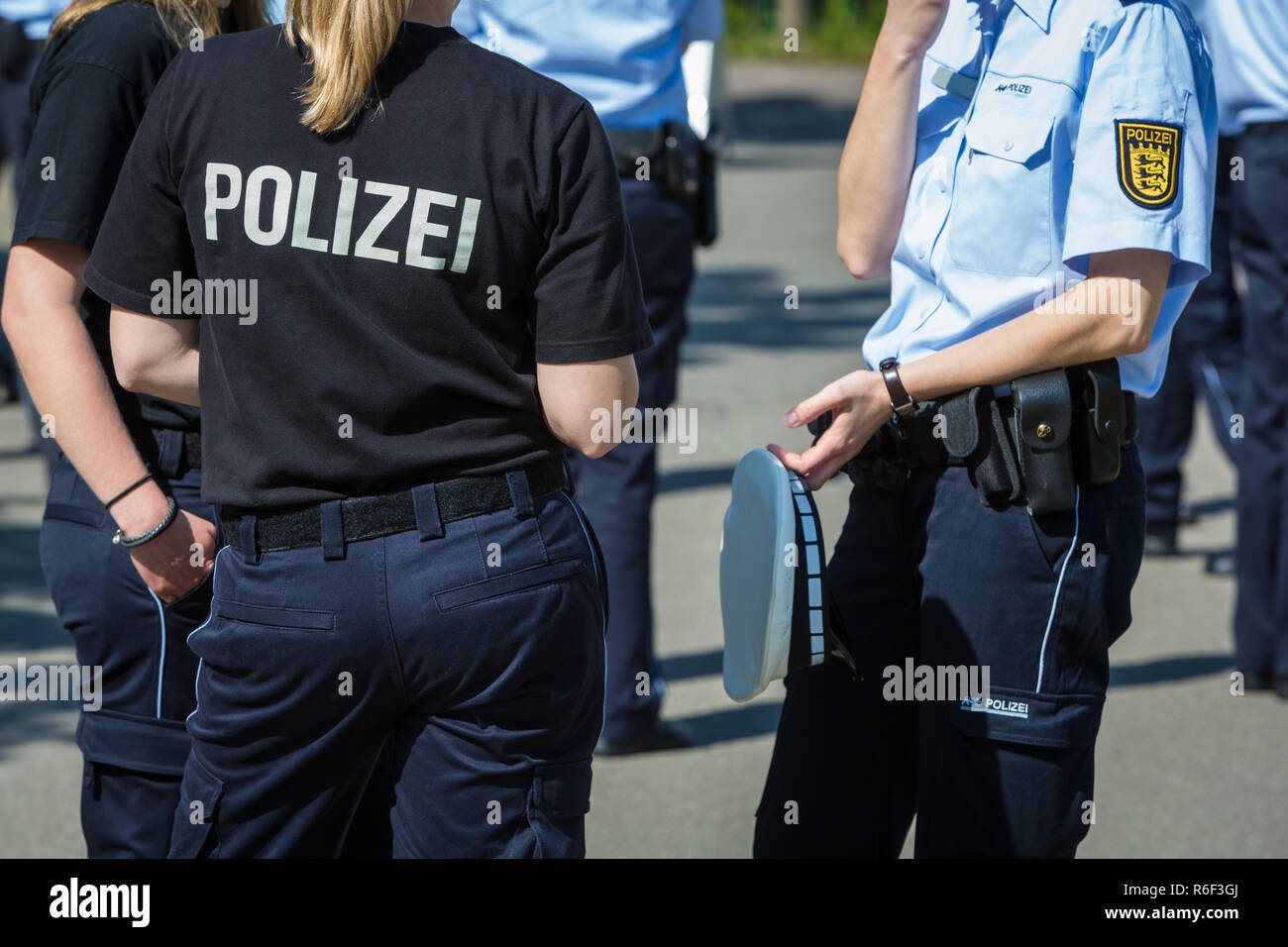 police uniforms in detail Stock Photo