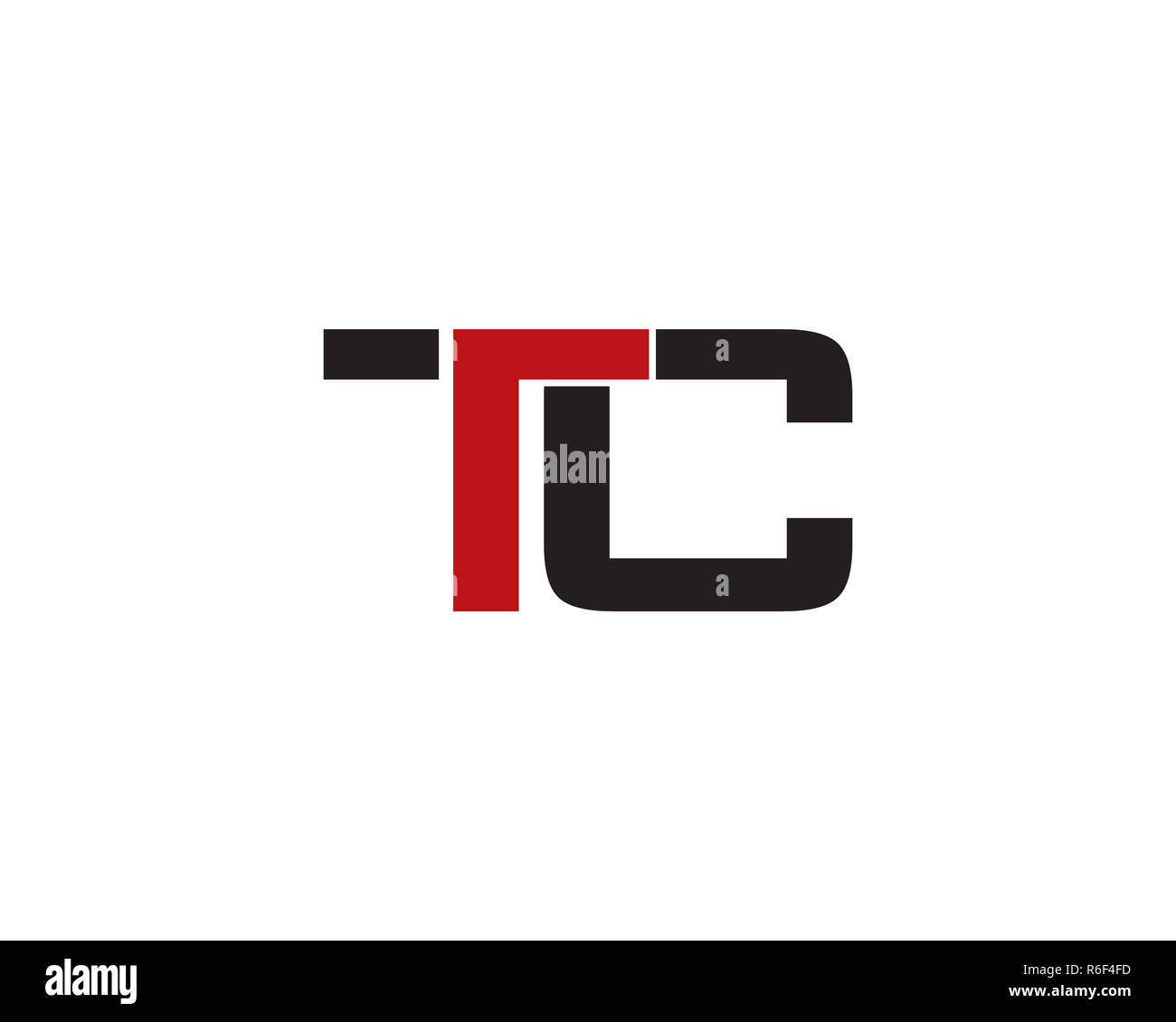 tc letter logo Stock Photo