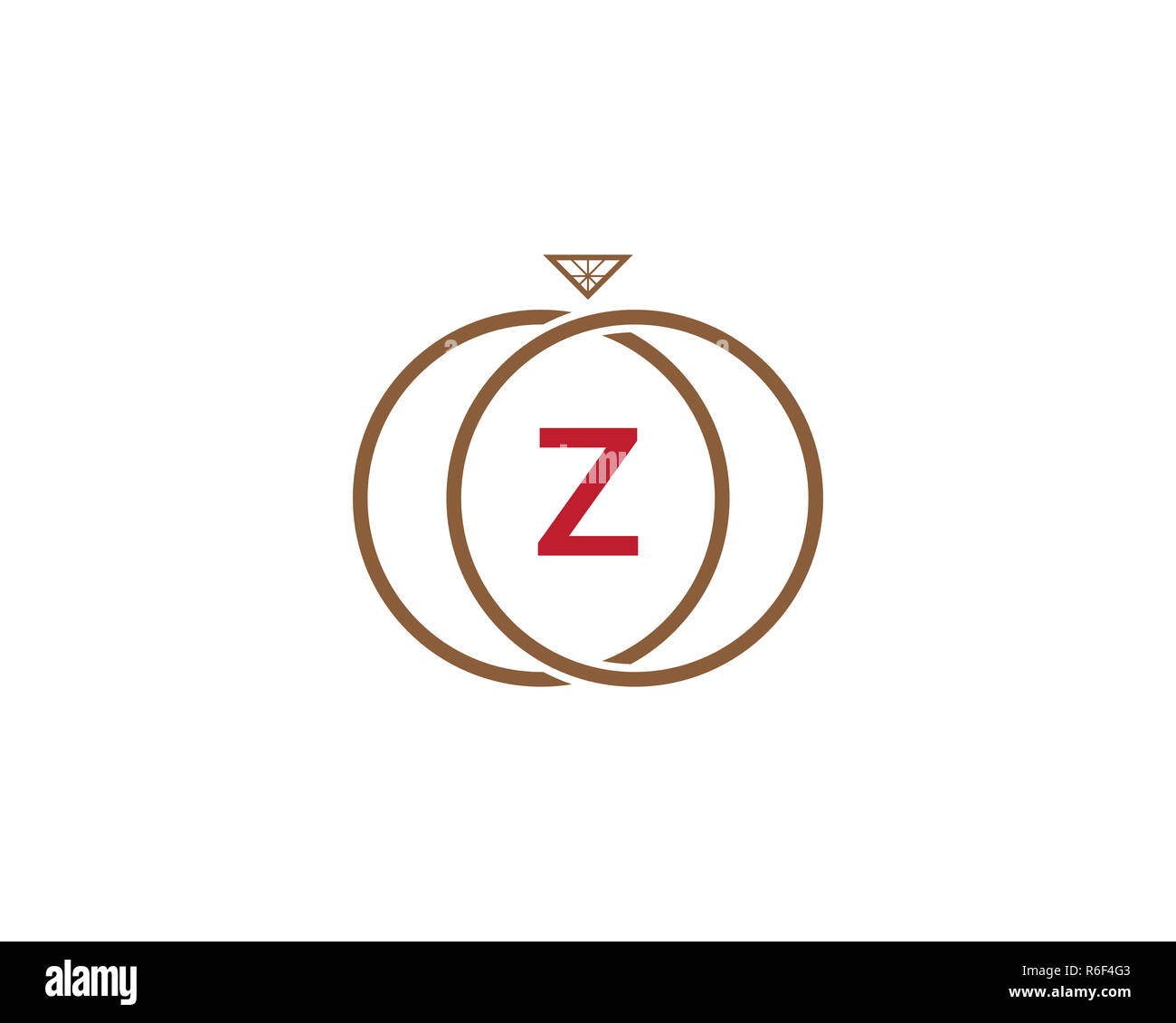 z letter ring diamond logo Stock Photo Alamy
