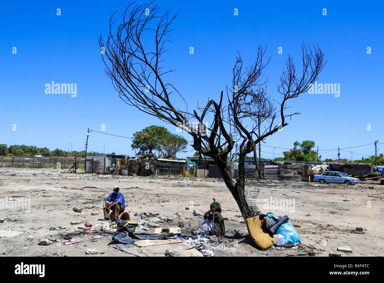 Residents of informal settlement in Valhalla Park , Cape Town, South