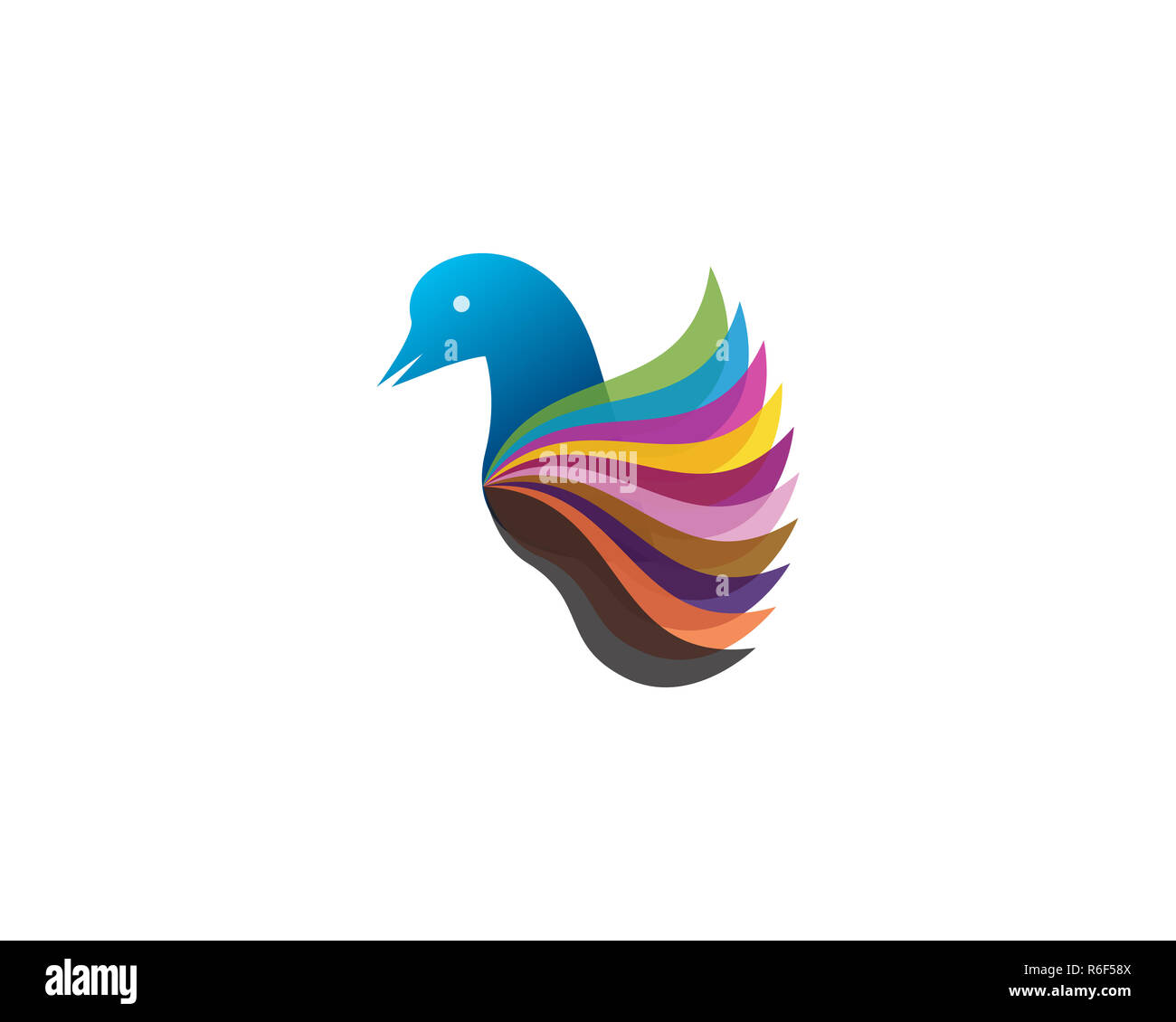 Logogram Bird Flying bird model Cut Out Stock Images & Pictures - Alamy
