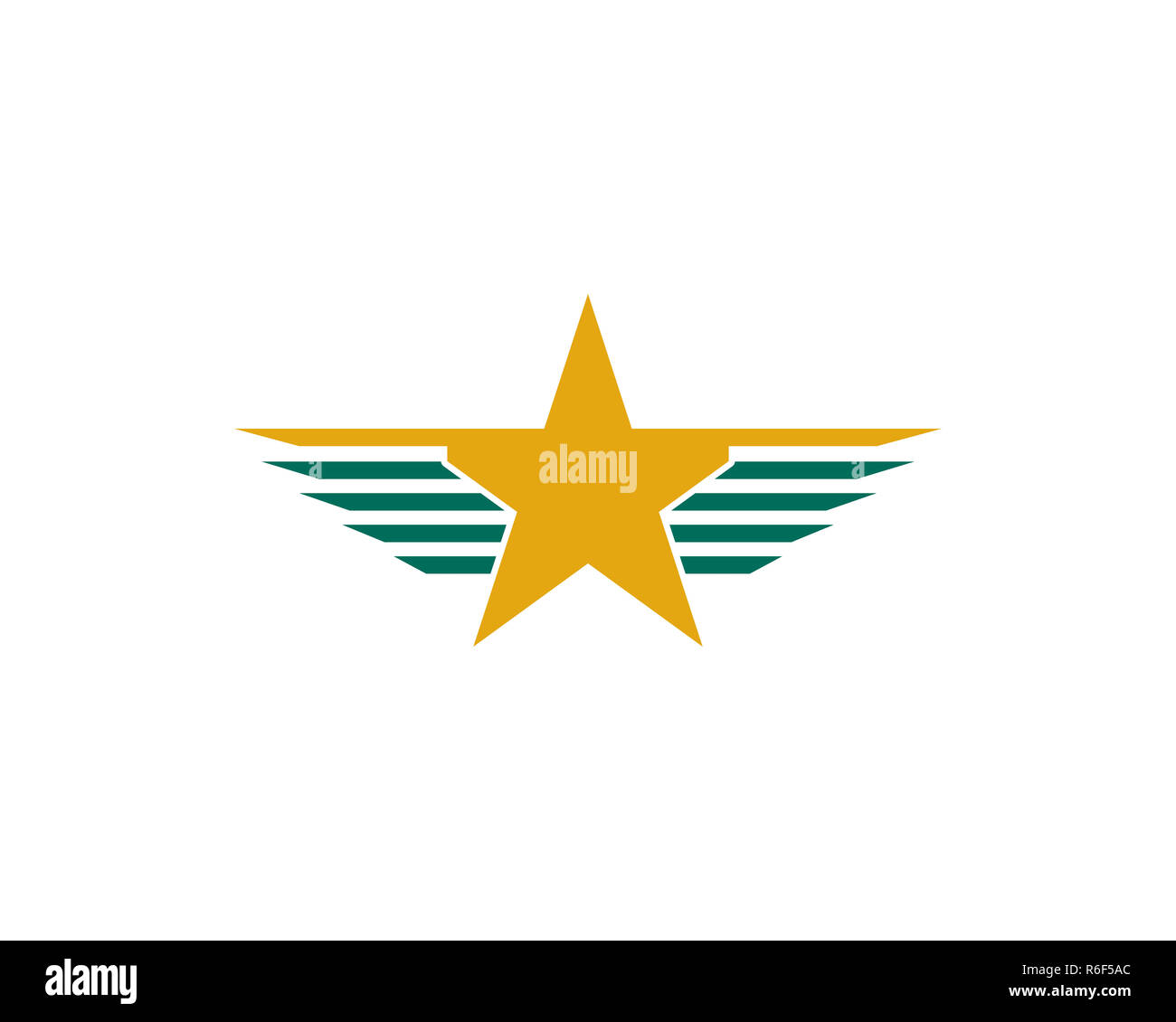 wing star logo Stock Photo