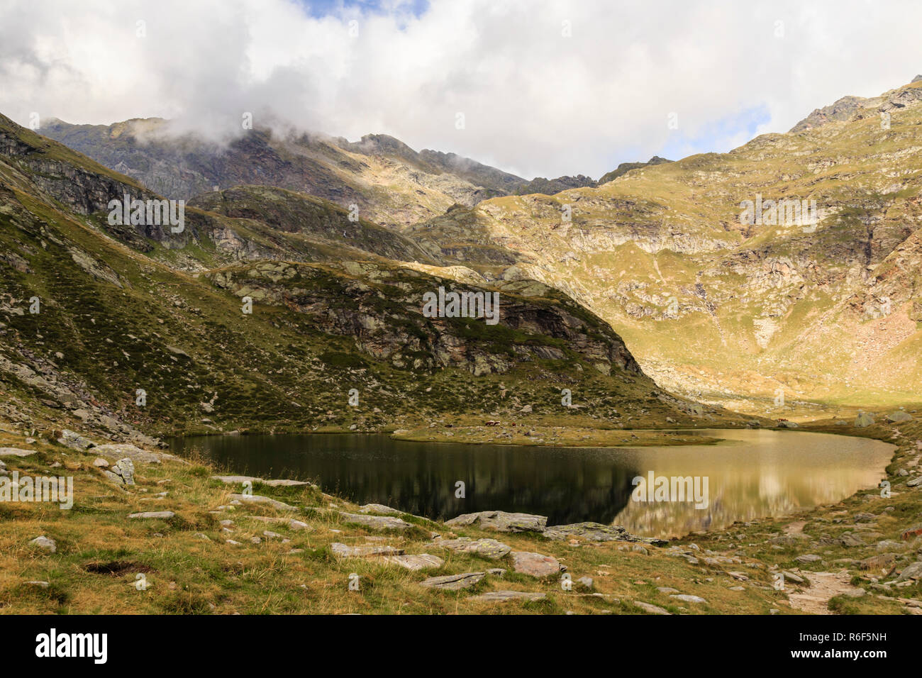 spronser lakes in south tyrol,italy Stock Photo