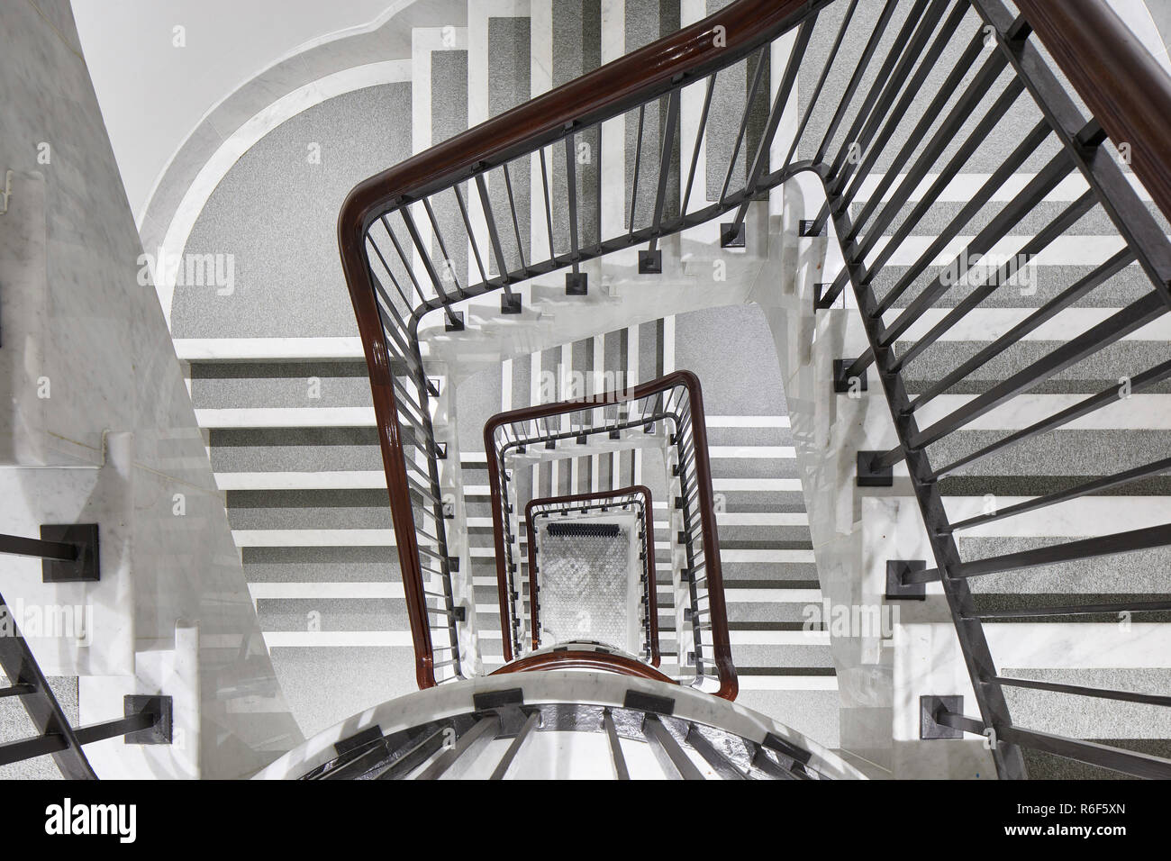 View of staircase from above. 21 Soho Square, London, United Kingdom