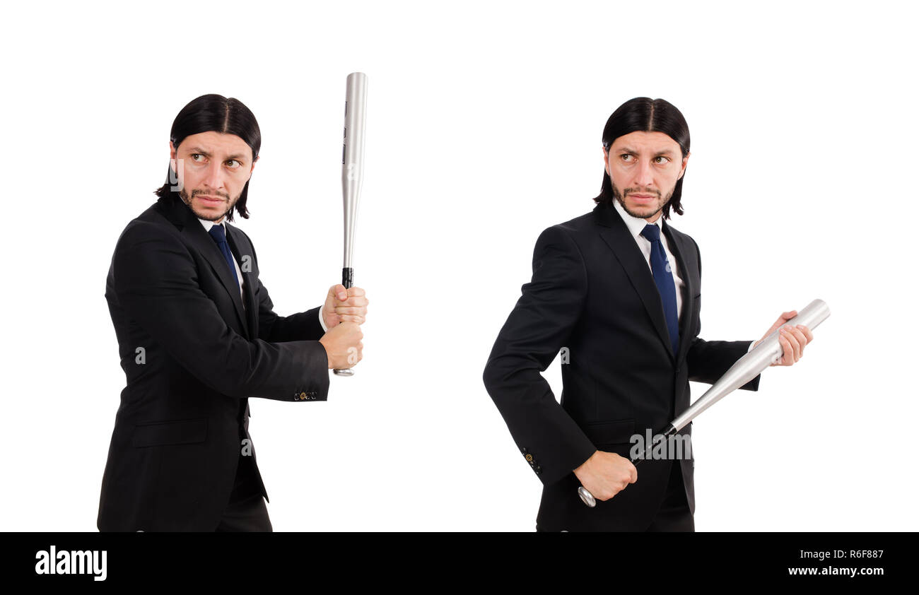Young elegant man in black suit isolated on white Stock Photo - Alamy