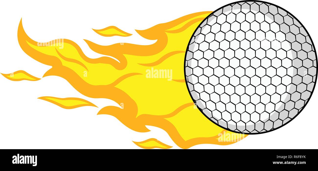 Isolated golf ball with a fire effect Stock Vector Image & Art Alamy