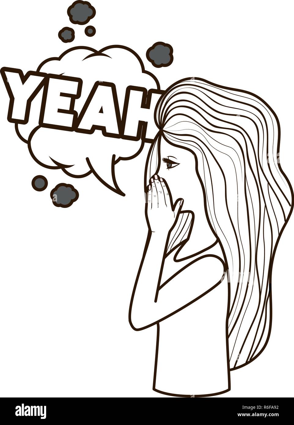 woman saying yeah avatar character Stock Vector Image & Art Alamy