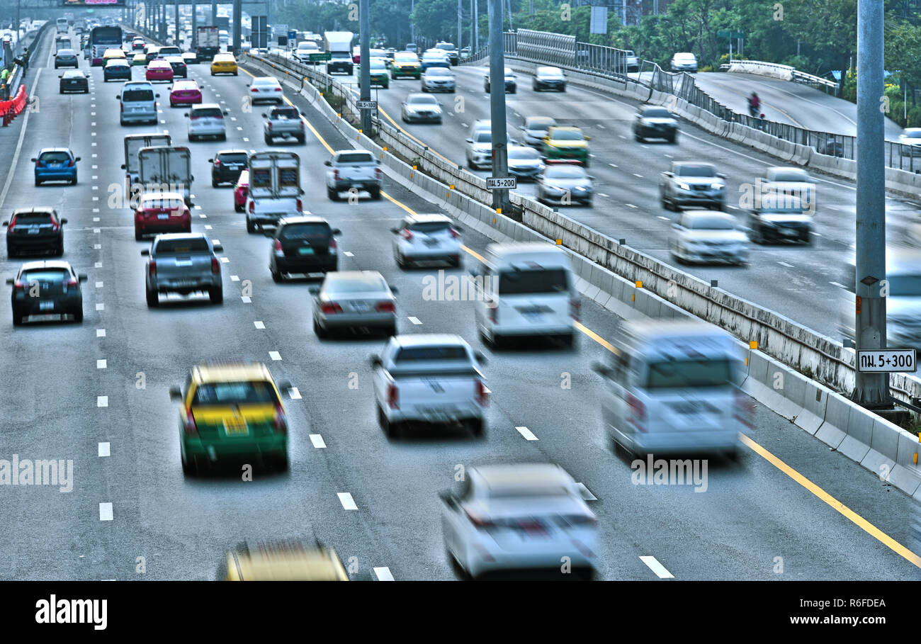 Controlled-access highway in Bangkok during rush hour Stock Photo - Alamy