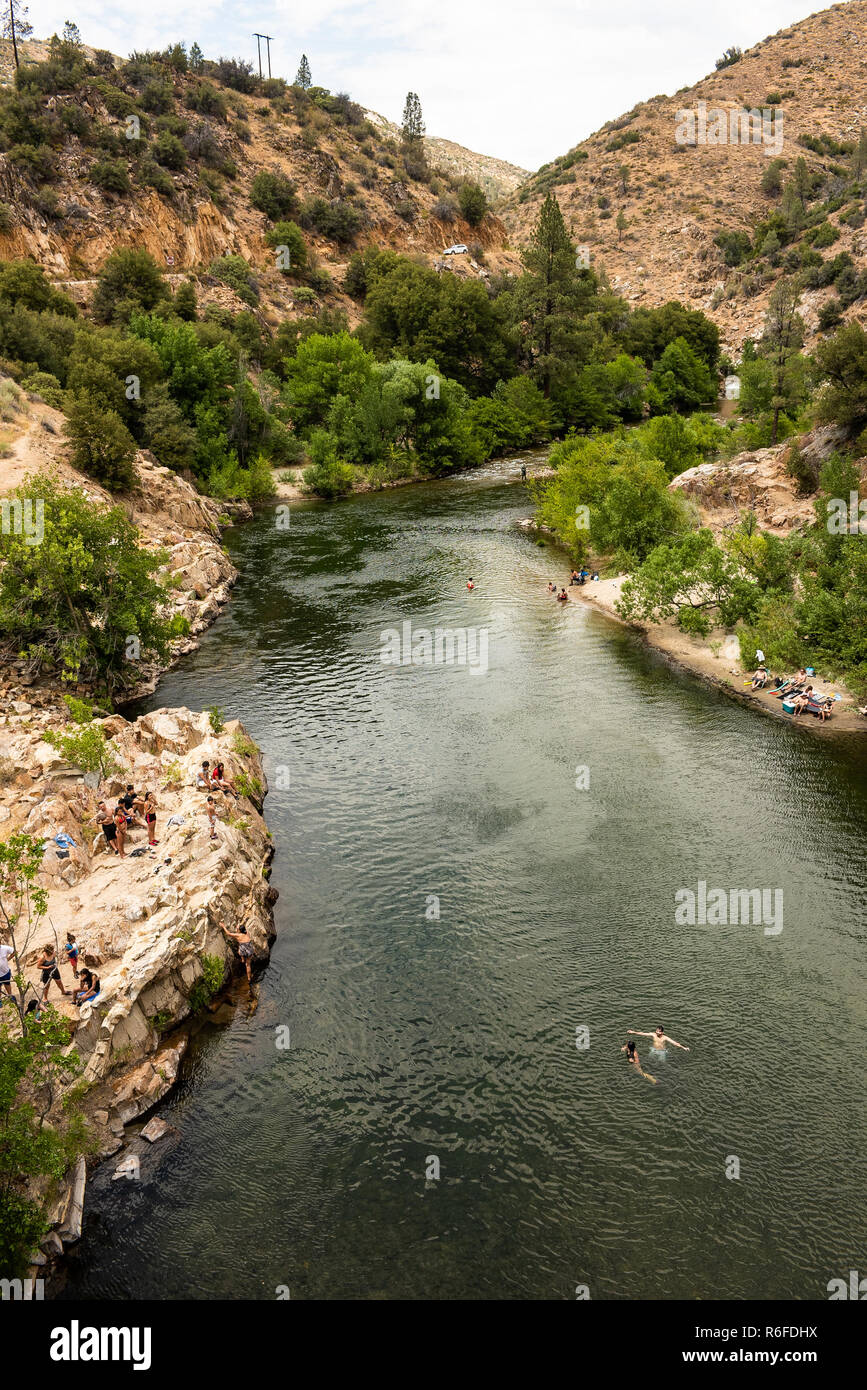 Kern River and Johnsondale Bridge Stock Photo Alamy