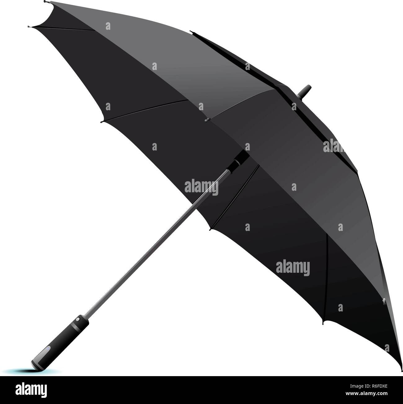 Opened black umbrella. Vector illustration Stock Vector Image & Art Alamy