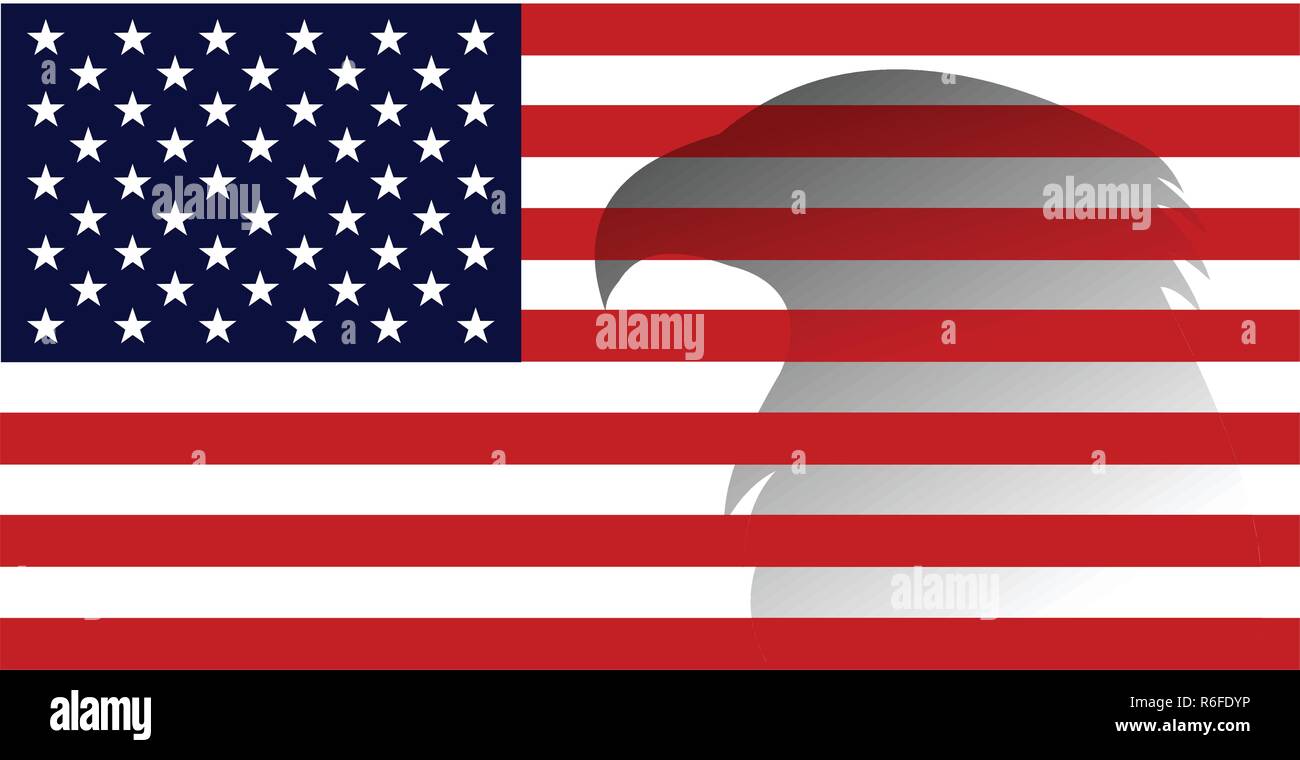 4th July – Independence day of United States of America. American flag ...