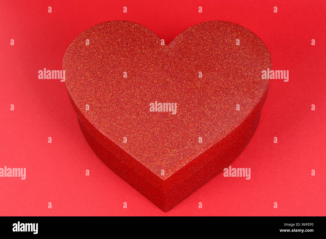 Red heart shaped valentine gift box Stock Photo Alamy