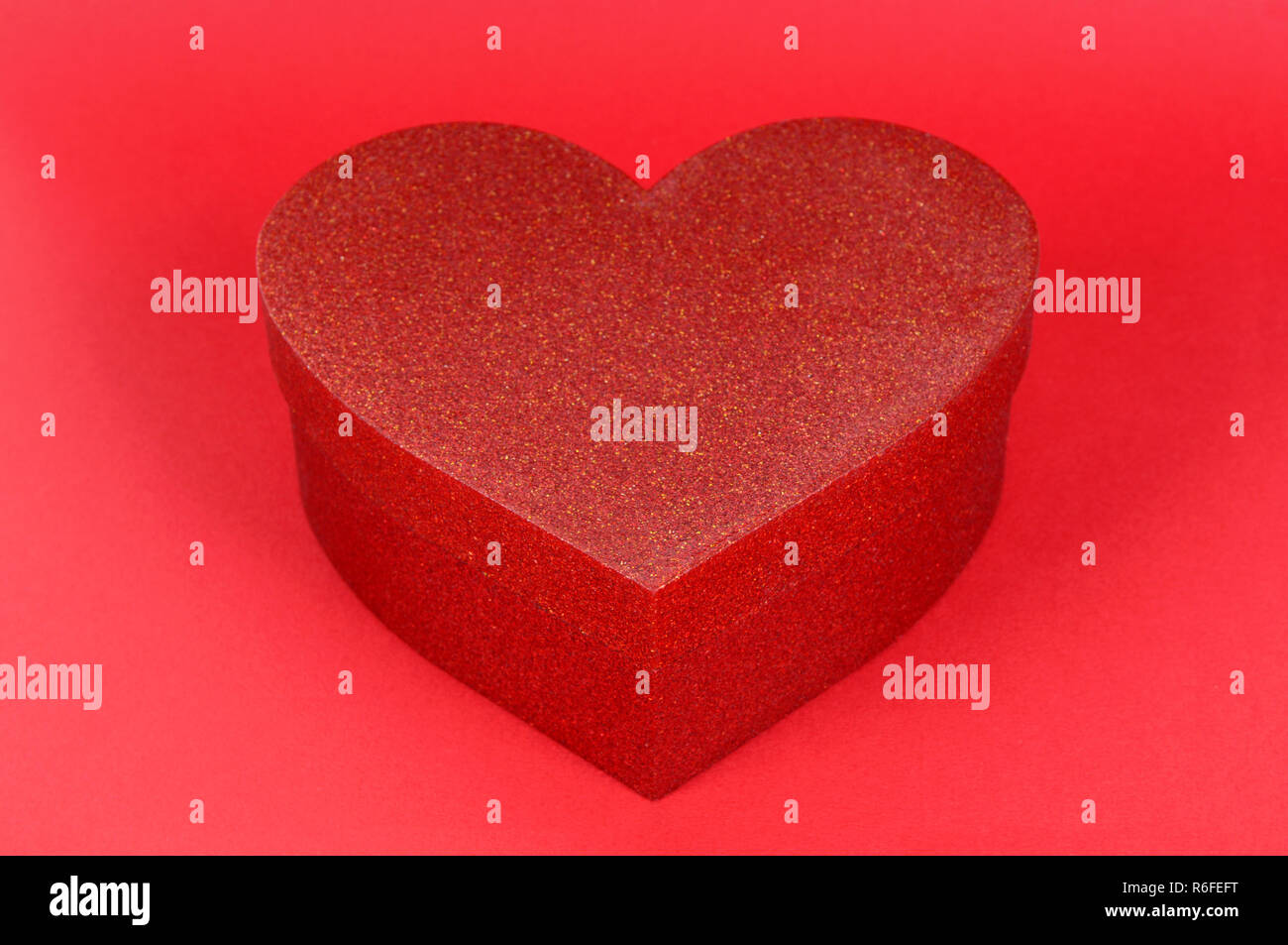 Red heart shaped valentine gift box Stock Photo Alamy