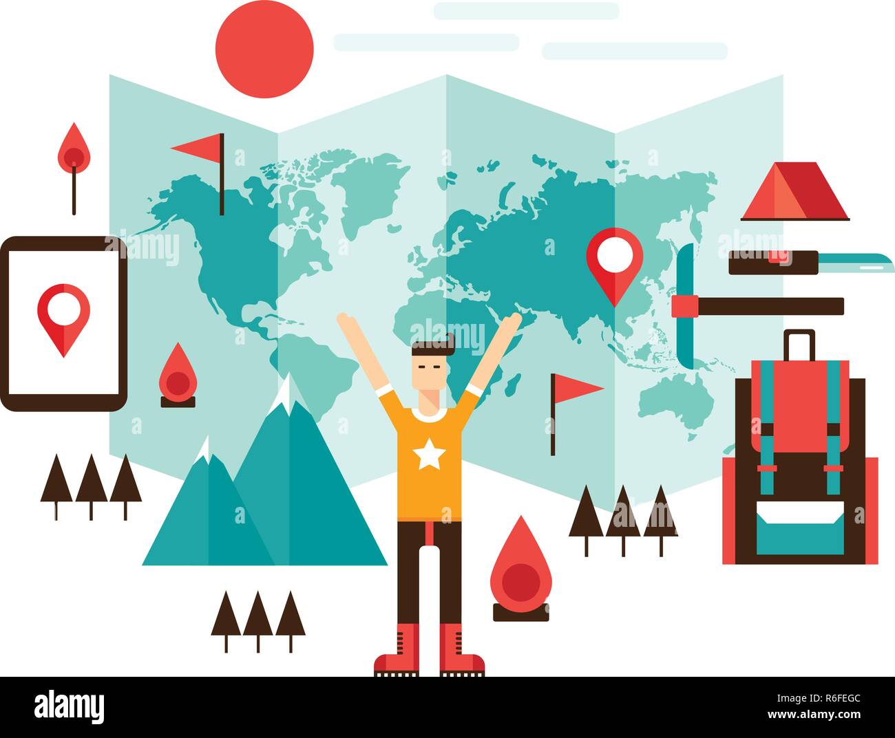World adventures Stock Vector Images Alamy