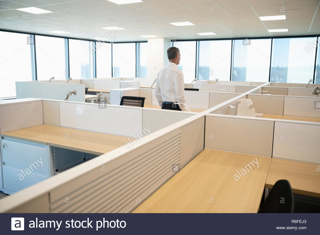 Empty Office Cubicles Hi Res Stock Photography And Images Alamy