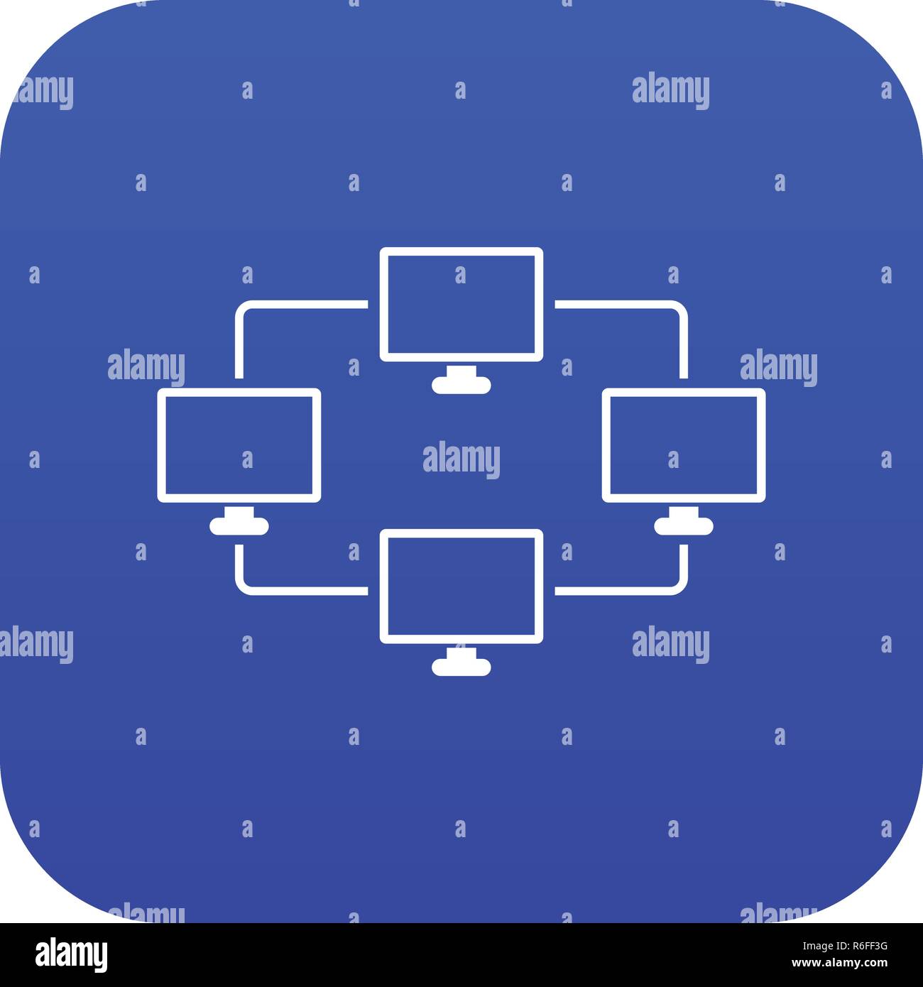 Computer transmission information icon digital blue Stock Vector Image ...