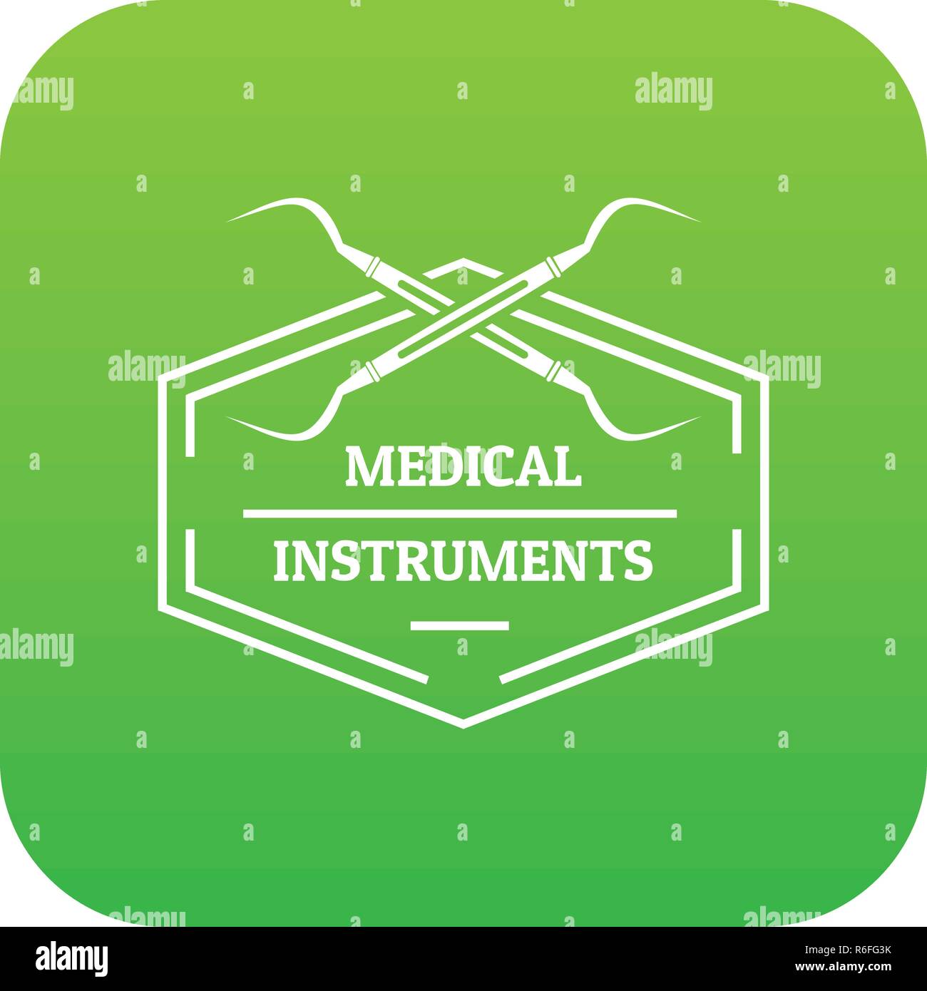 Medical instrument icon green vector Stock Vector Image & Art - Alamy