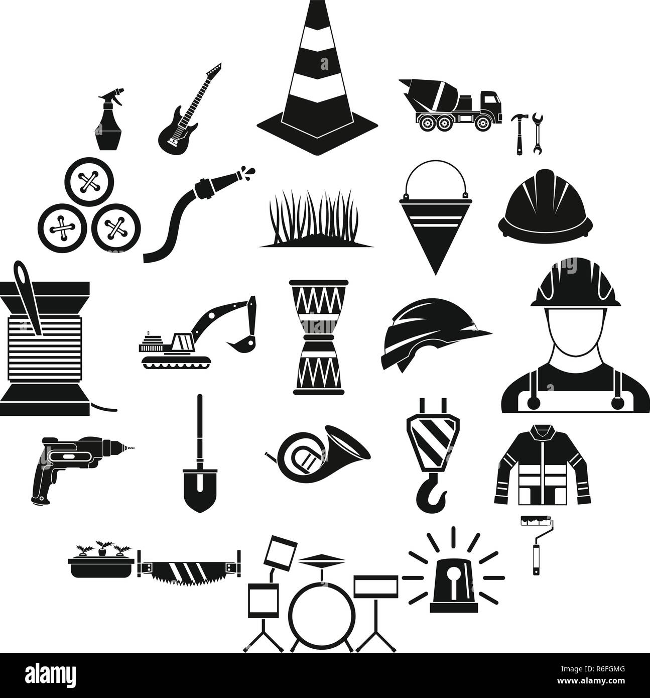 Tool icons set, simple style Stock Vector Image & Art - Alamy
