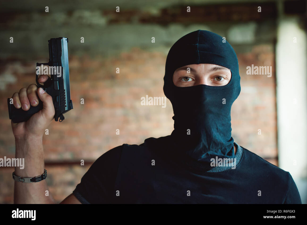 Man Black Ski Mask High Resolution Stock Photography And Images Alamy