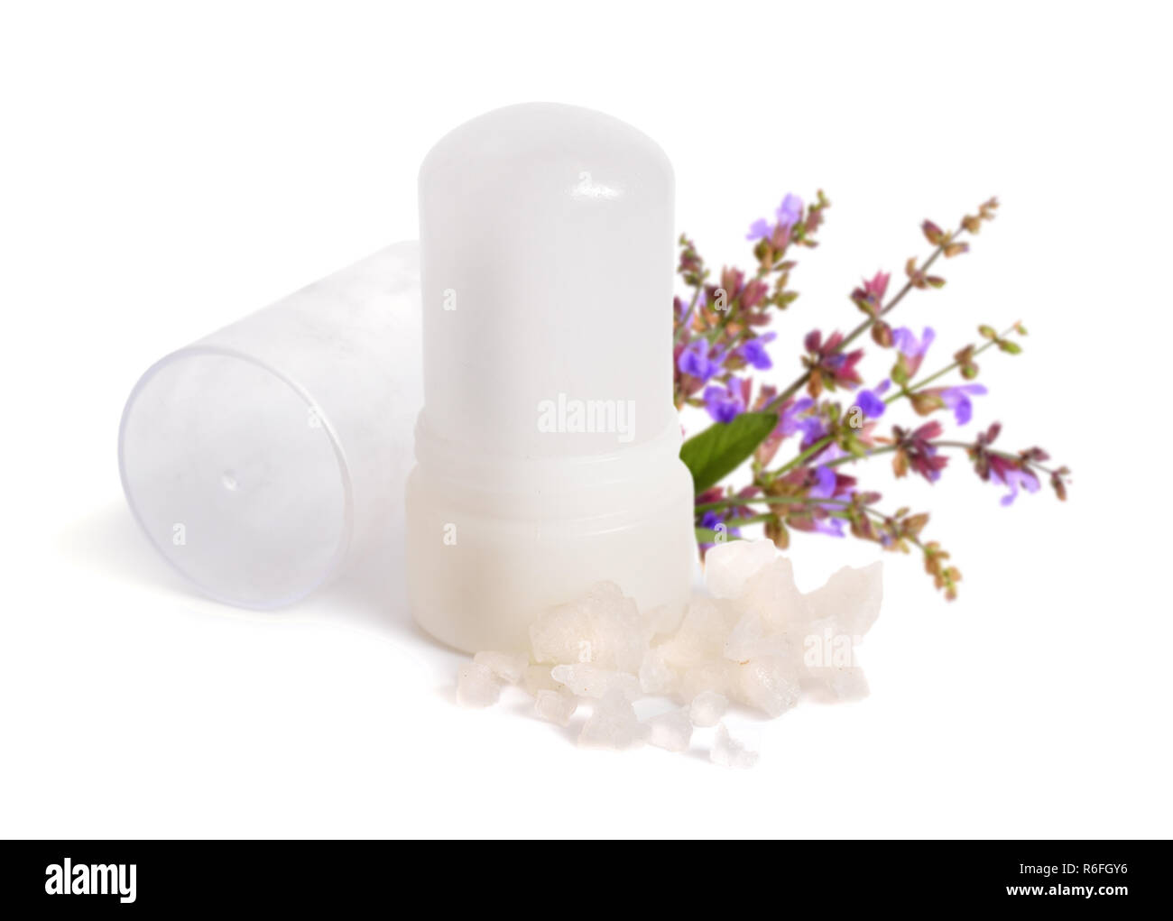 Mineral Potassium Alum crystal stick use as underarm deodorant. With