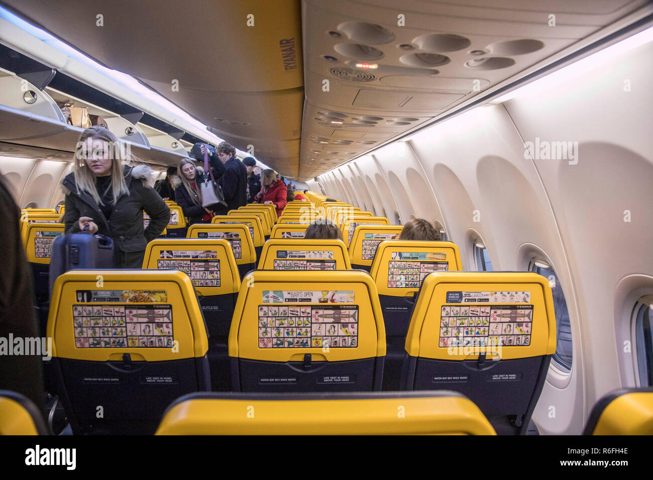 Passengers Seen In The New Boeing Sky Interior Cabin Of