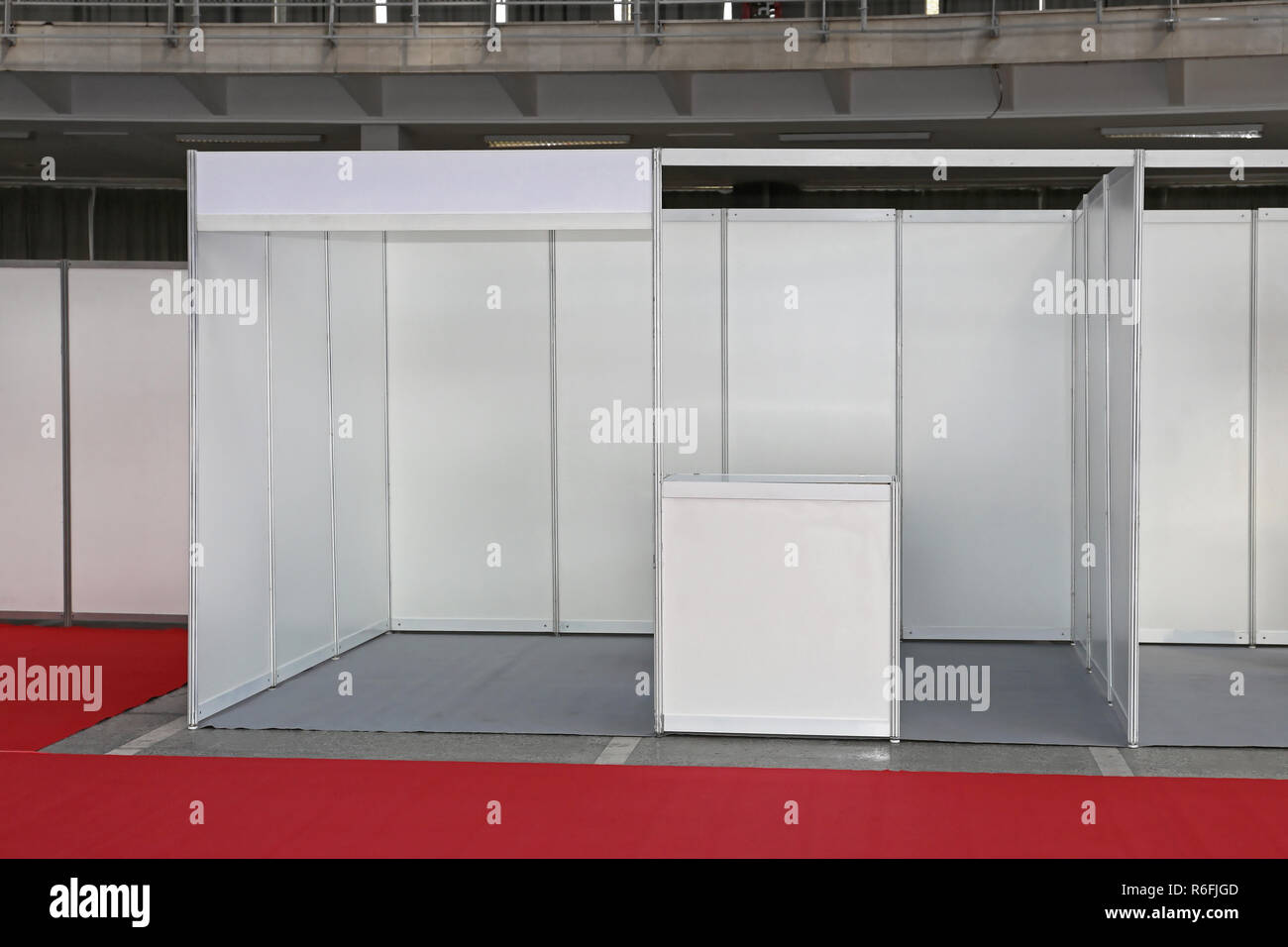 Empty Trade Stand Stock Photo