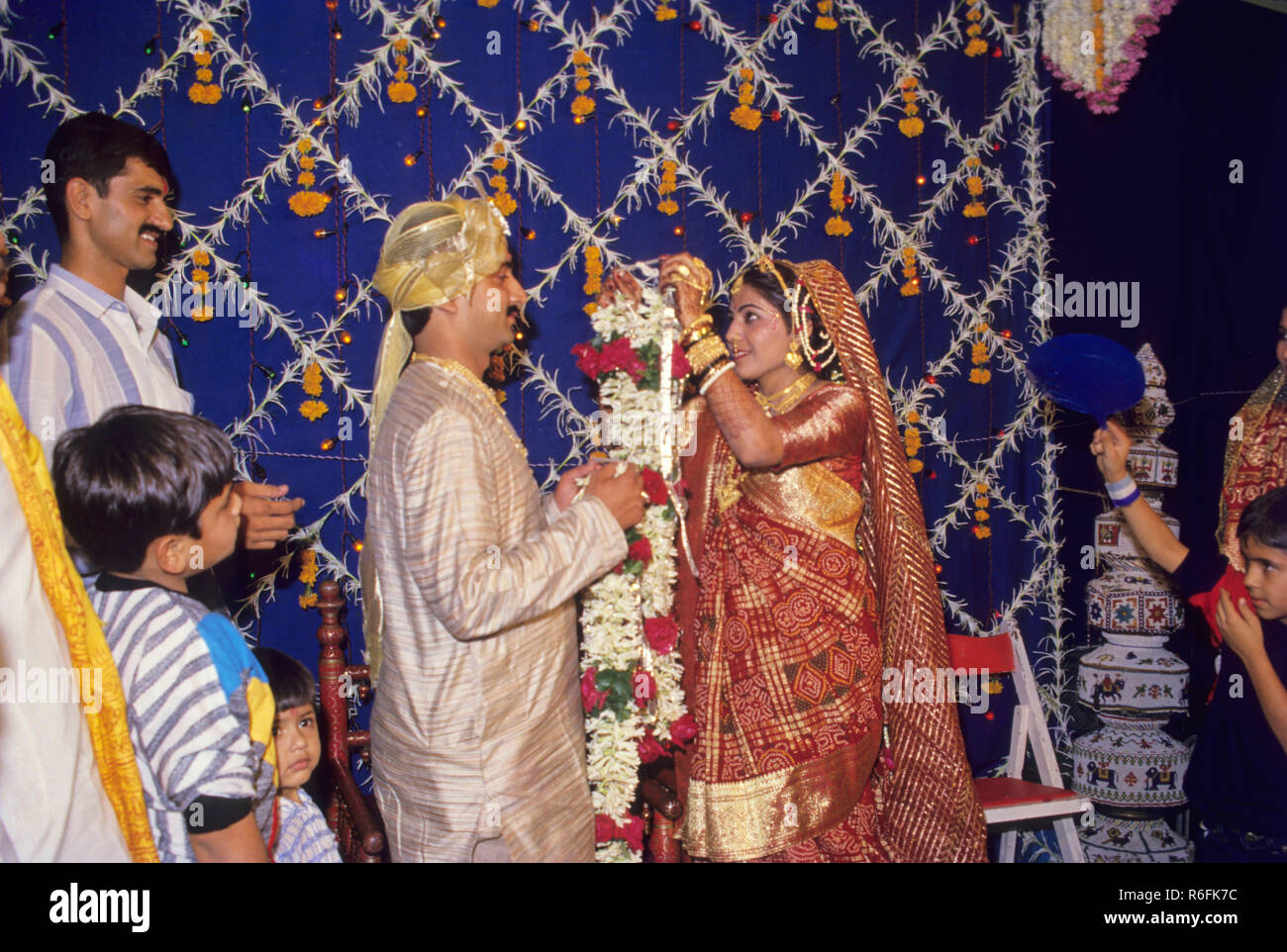Ritual Garland Ceremony Ceremonies Stock Photo Alamy