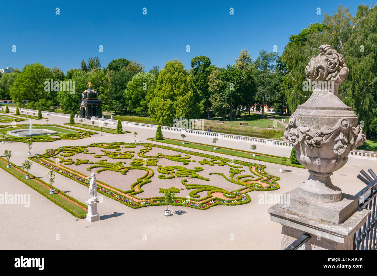 Gardens Of The Palace Branicki In Bialystok, Poland Called The Versailles Of The North And Polish Versailles Stock Photo