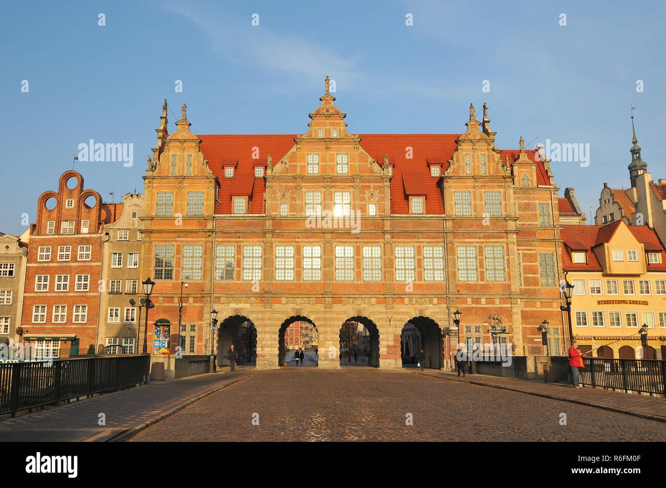 Green Gate Seen From Green Bridge On Old Town Of Gdansk, Poland Stock Photo  - Alamy