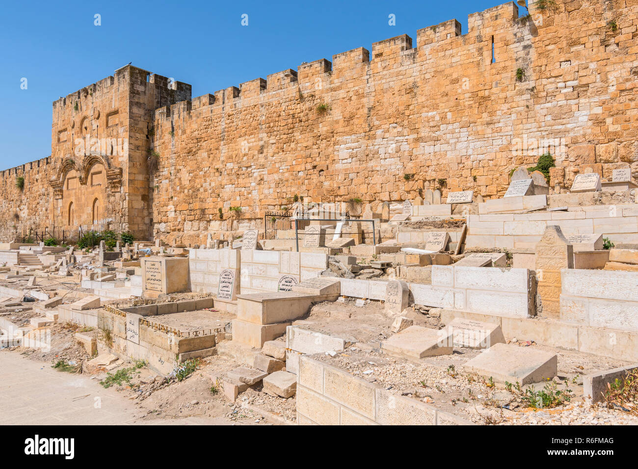 The Golden Gate (Gate Of Mercy) On The Eastern Wall Of The Temple Mount In Jerusalem, Israel Stock Photo