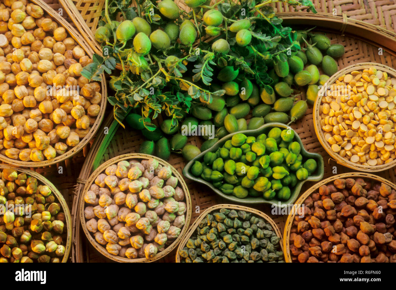 variety of chana gram and it's products, india Stock Photo