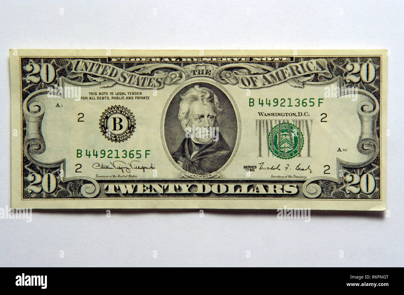 Twenty American Dollars Stock Photo