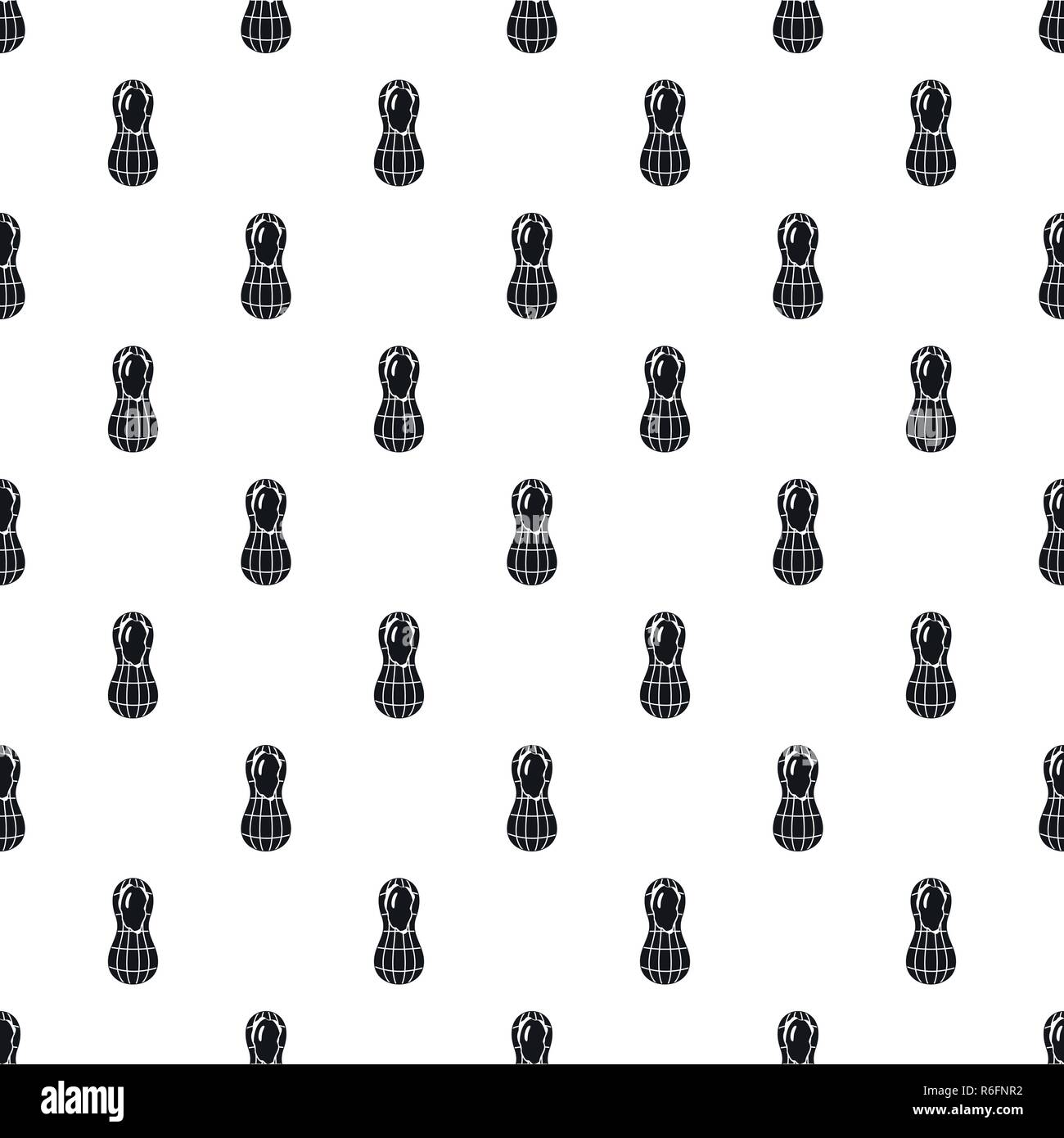 Peanut pattern seamless vector repeat geometric for any web design Stock Vector