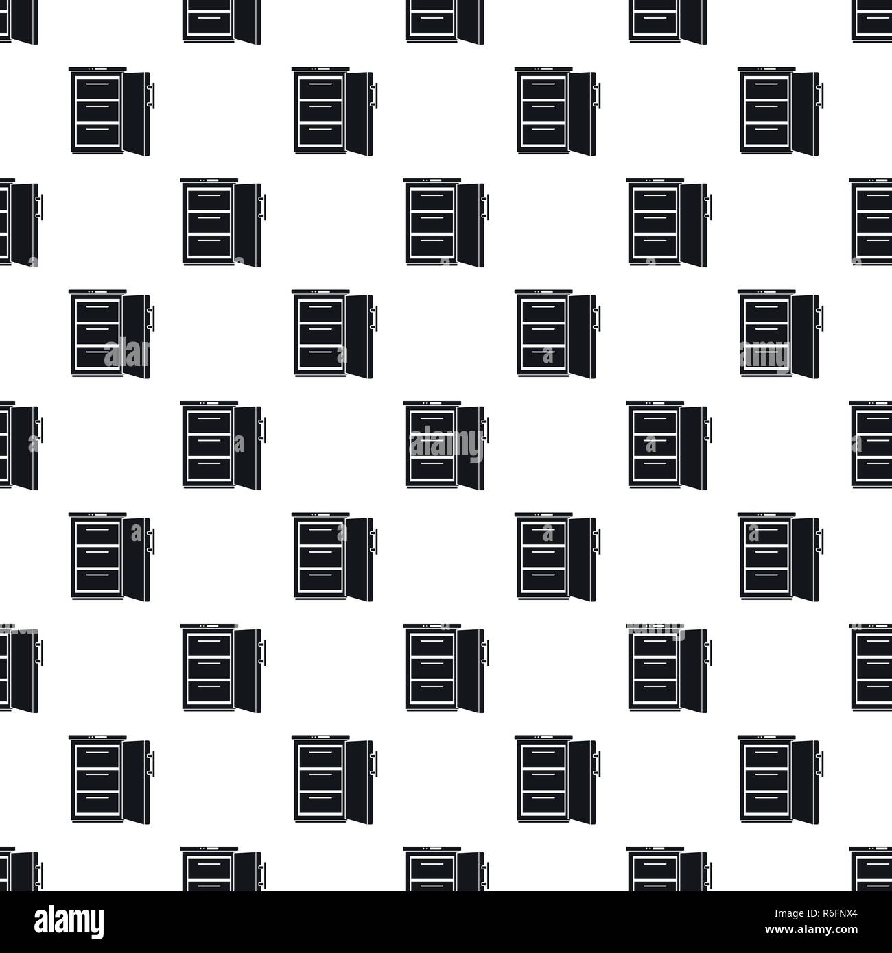 Refrigerator pattern seamless vector repeat geometric for any web design Stock Vector
