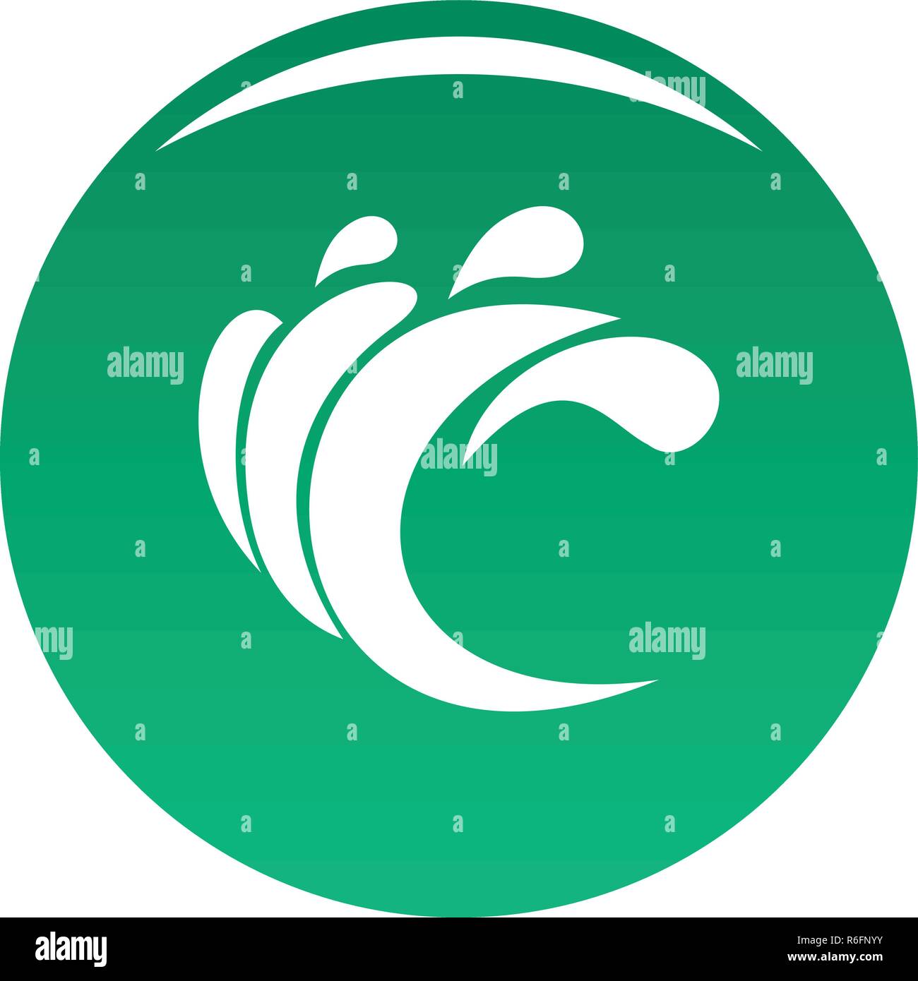 Wave water composition icon. Simple illustration of wave water ...