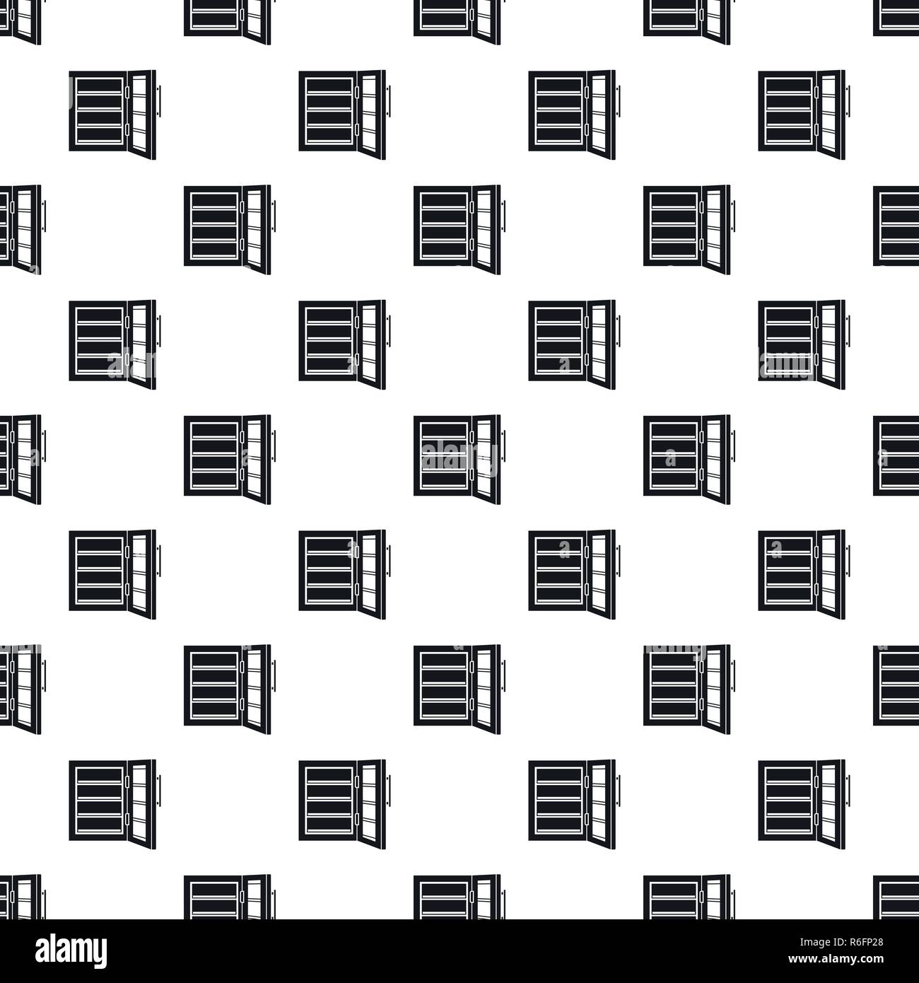 Glass door fridge pattern seamless vector repeat geometric for any web design Stock Vector