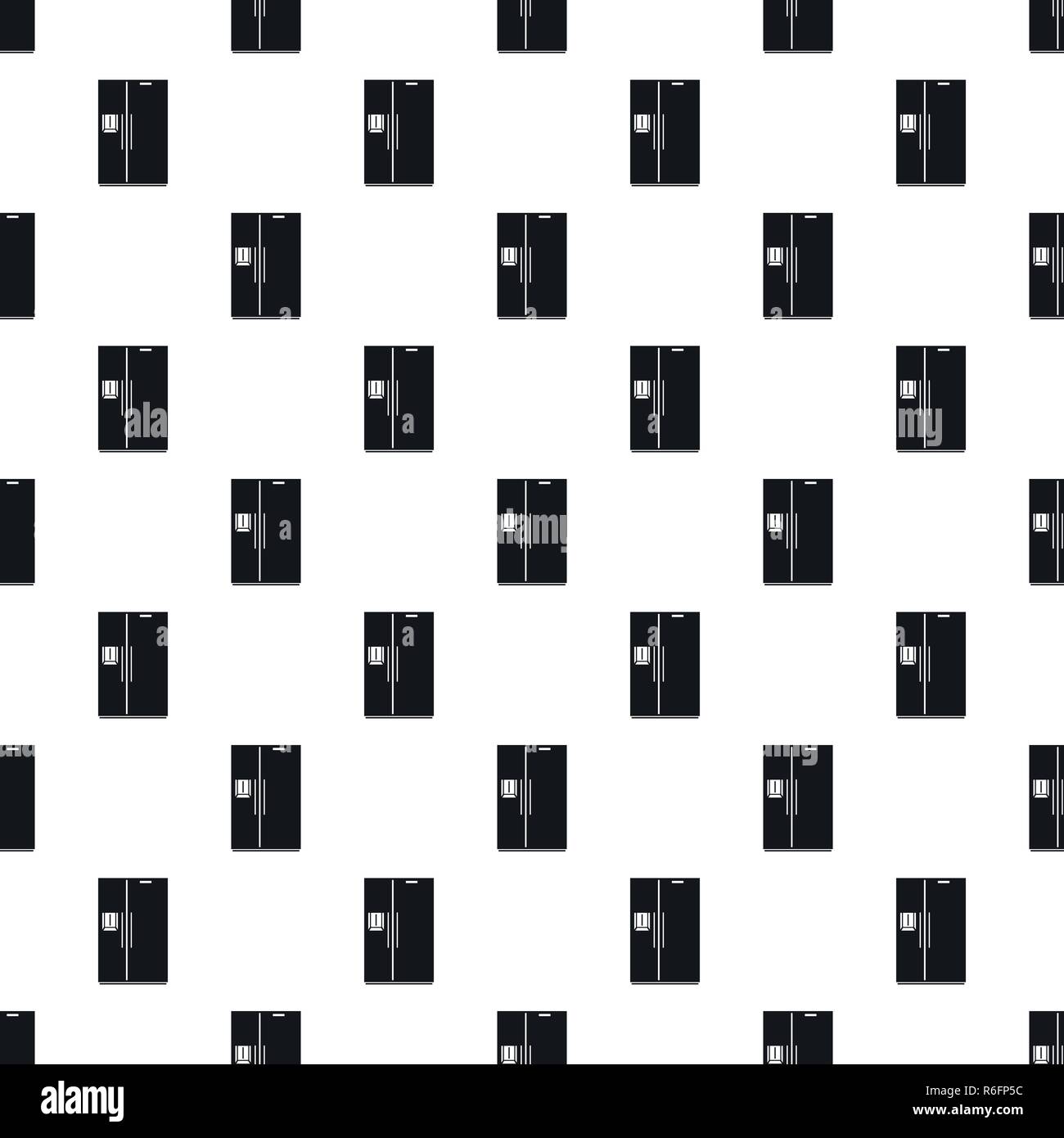 Double door fridge pattern seamless vector repeat geometric for any web design Stock Vector